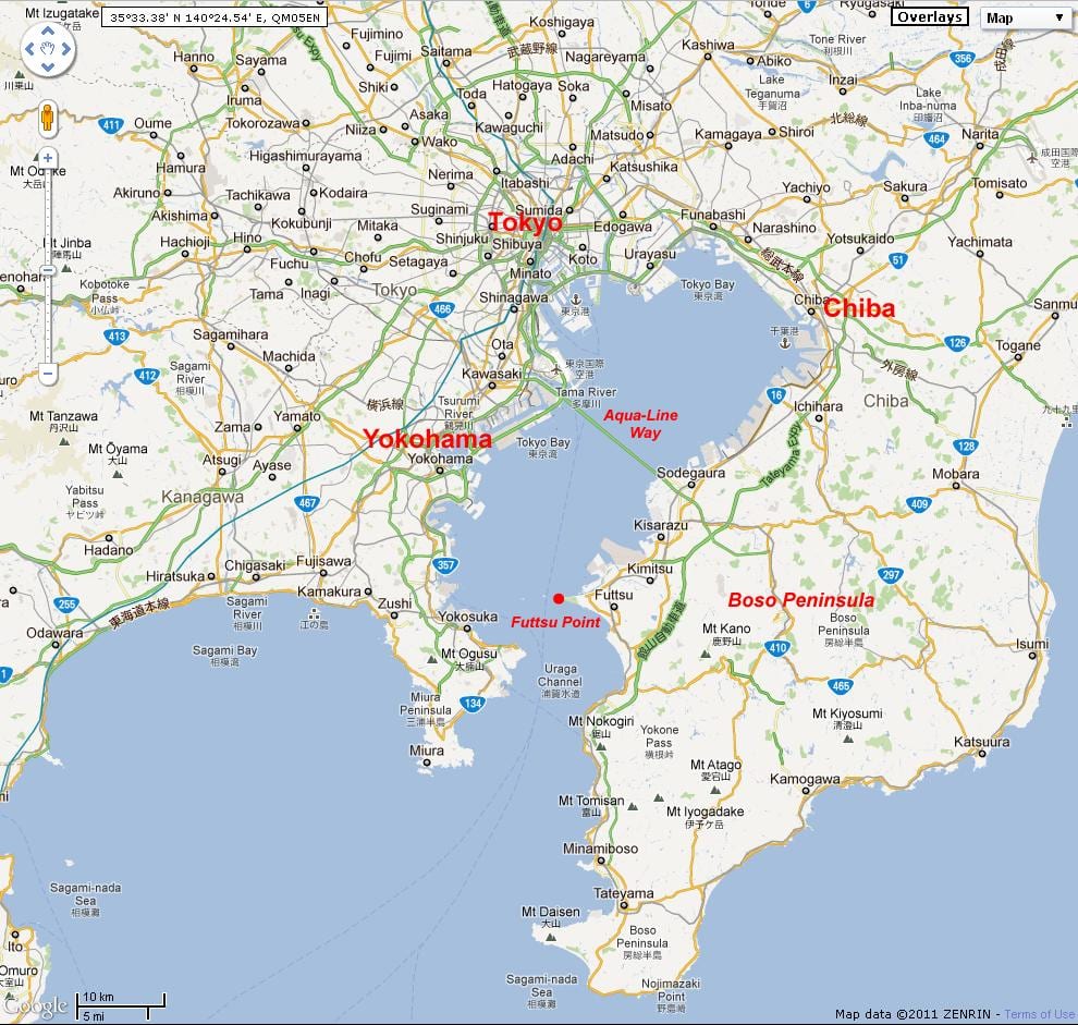 东京地图的海湾