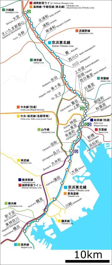 地图京滨东北线