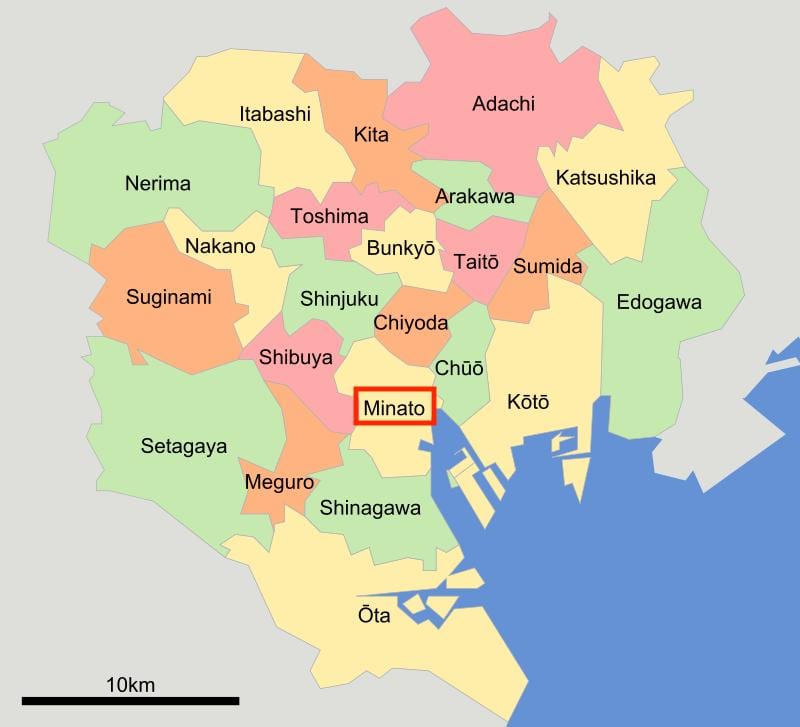 港区东京地图