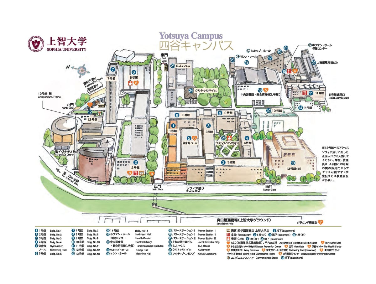 地图索菲亚大学的校园