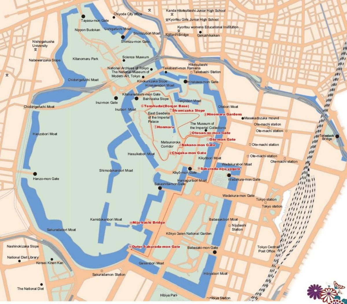Chiyoda东京地图