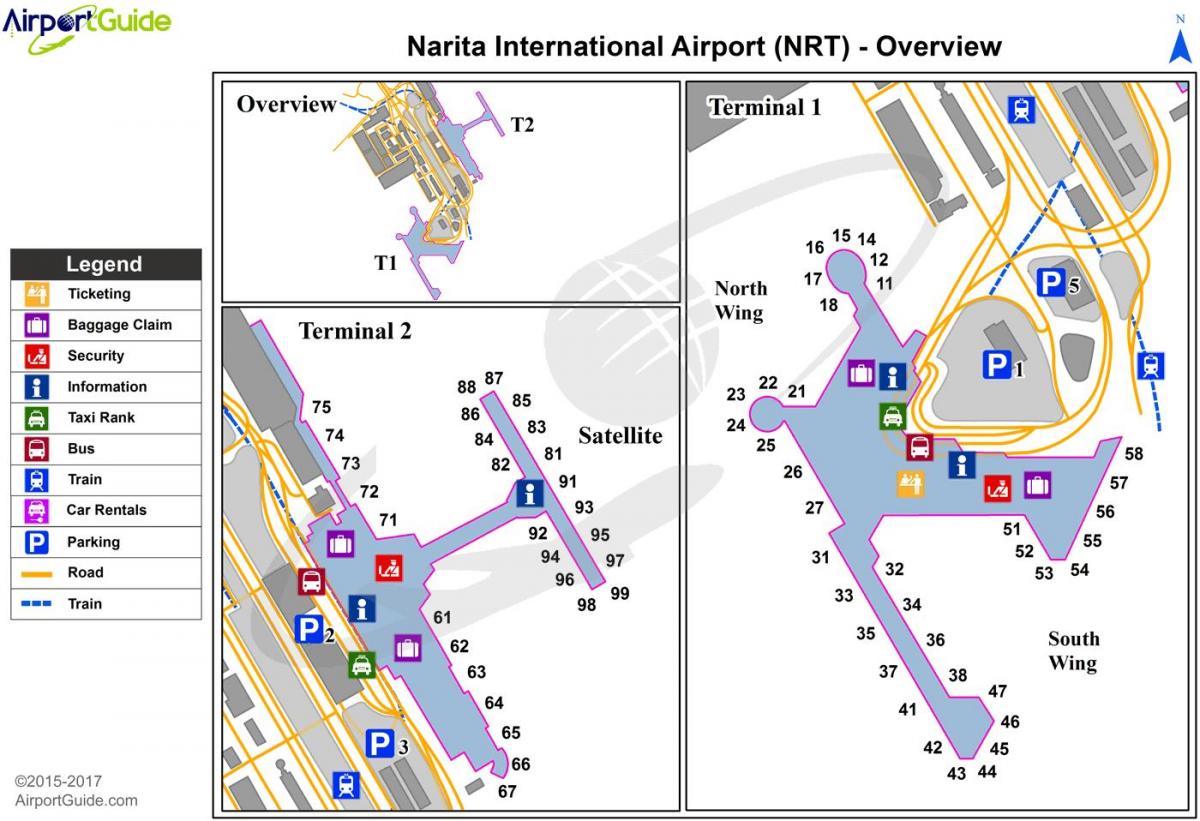 nrt东京机场的地图