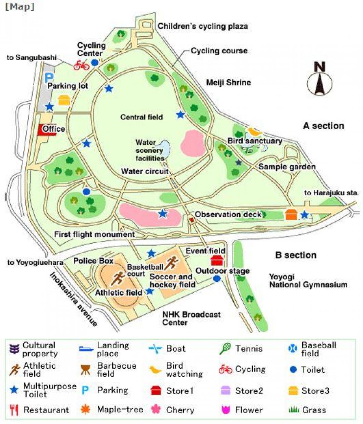 地图Yoyogi公园