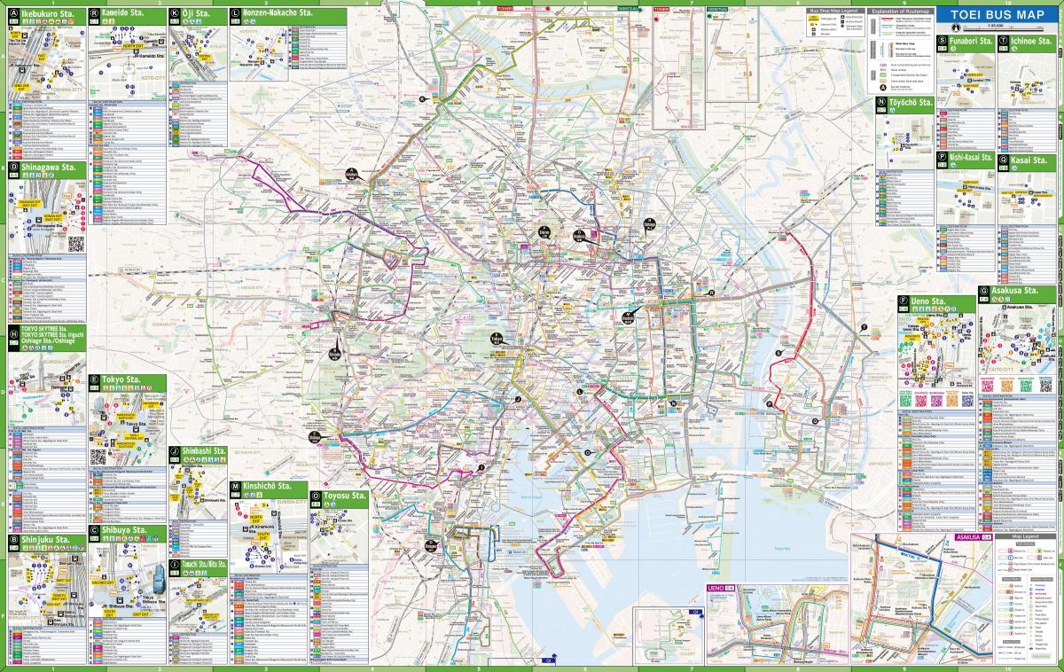 东京的城市巴士地图