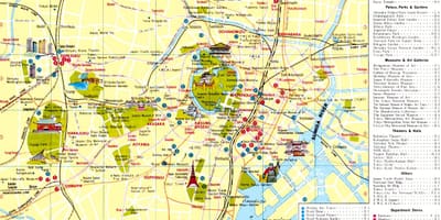东京的旅游景点地图