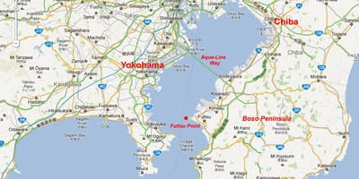 东京地图的海湾