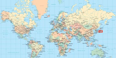 东京都世界地图上