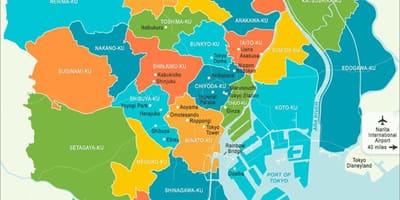 东京地图的街区