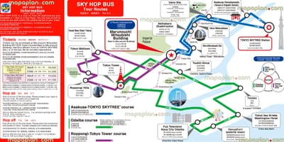 东京跳上跳下巴士地图