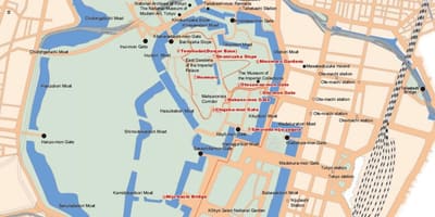 Chiyoda东京地图