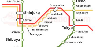 东京JR线地图