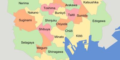 东京地图的地区