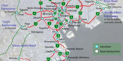 东京地图的高速公路