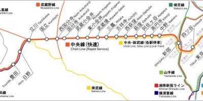 东京中央线地图