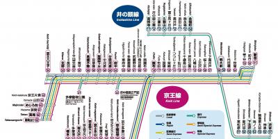 庆应义塾大火车的地图