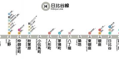 东京地铁比谷线地图